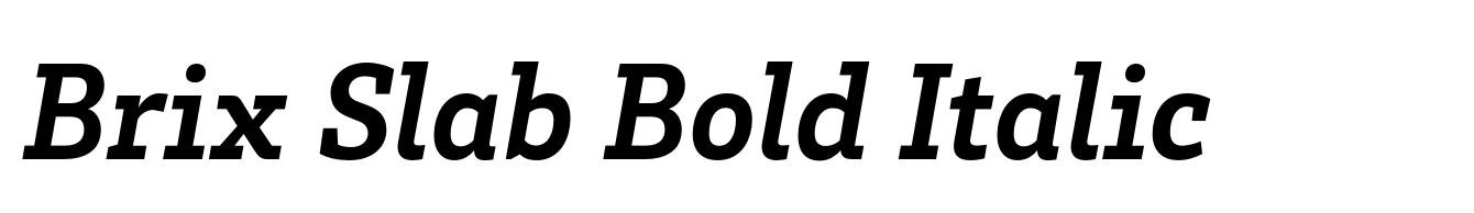 Brix Slab Bold Italic
